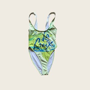 RARE Lime La Croix Bathing Suit Bodysuit XS
